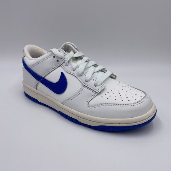 Nike Dunk Low White / Royal Blue Womens Shoes - Picture 7 of 8